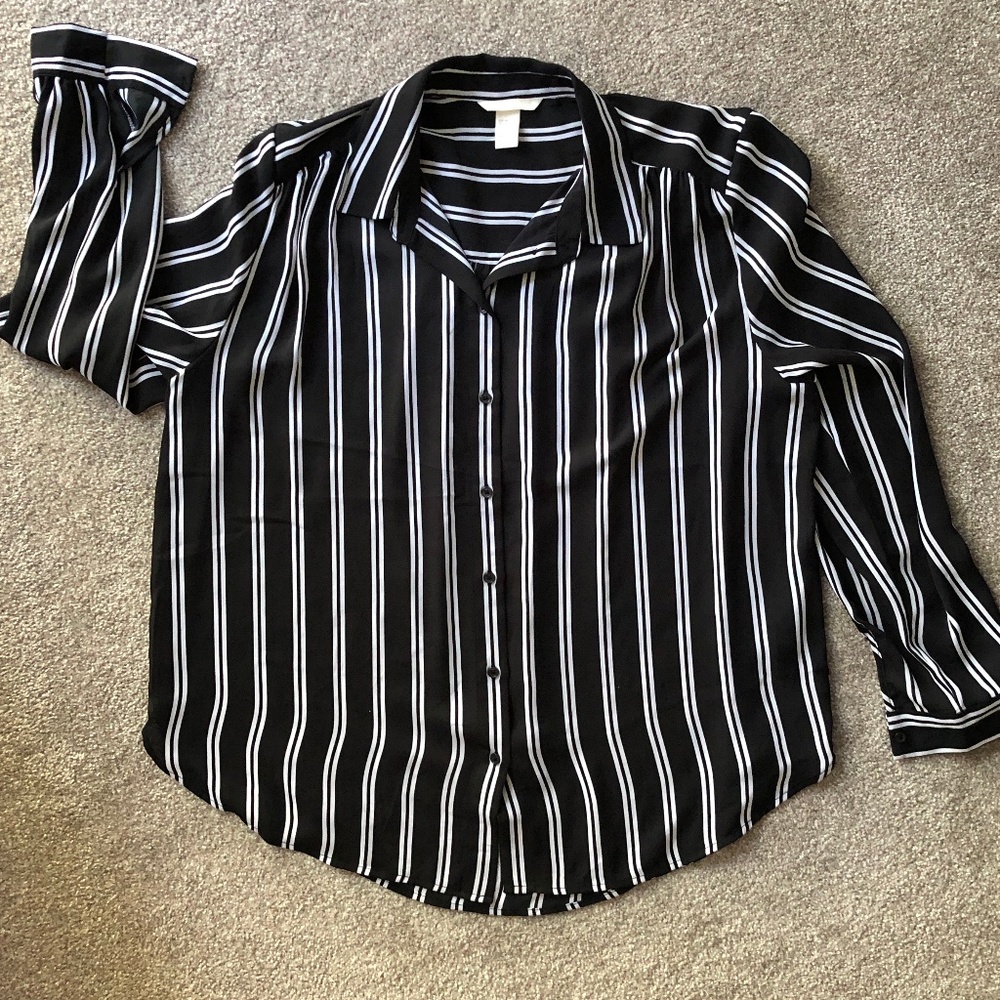 Long sleeve button down blouse